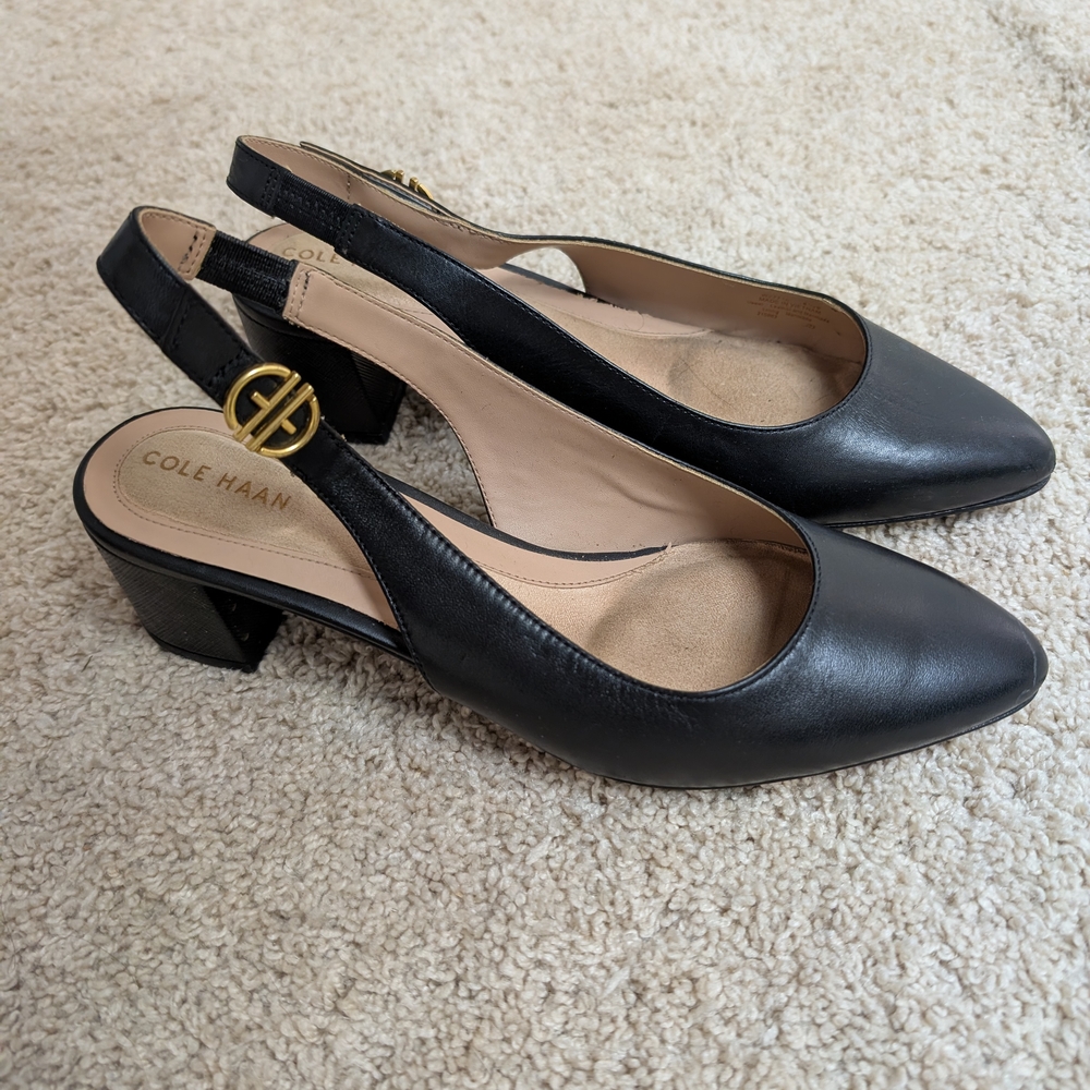 Cole Haan Women's Black Slingback Heels